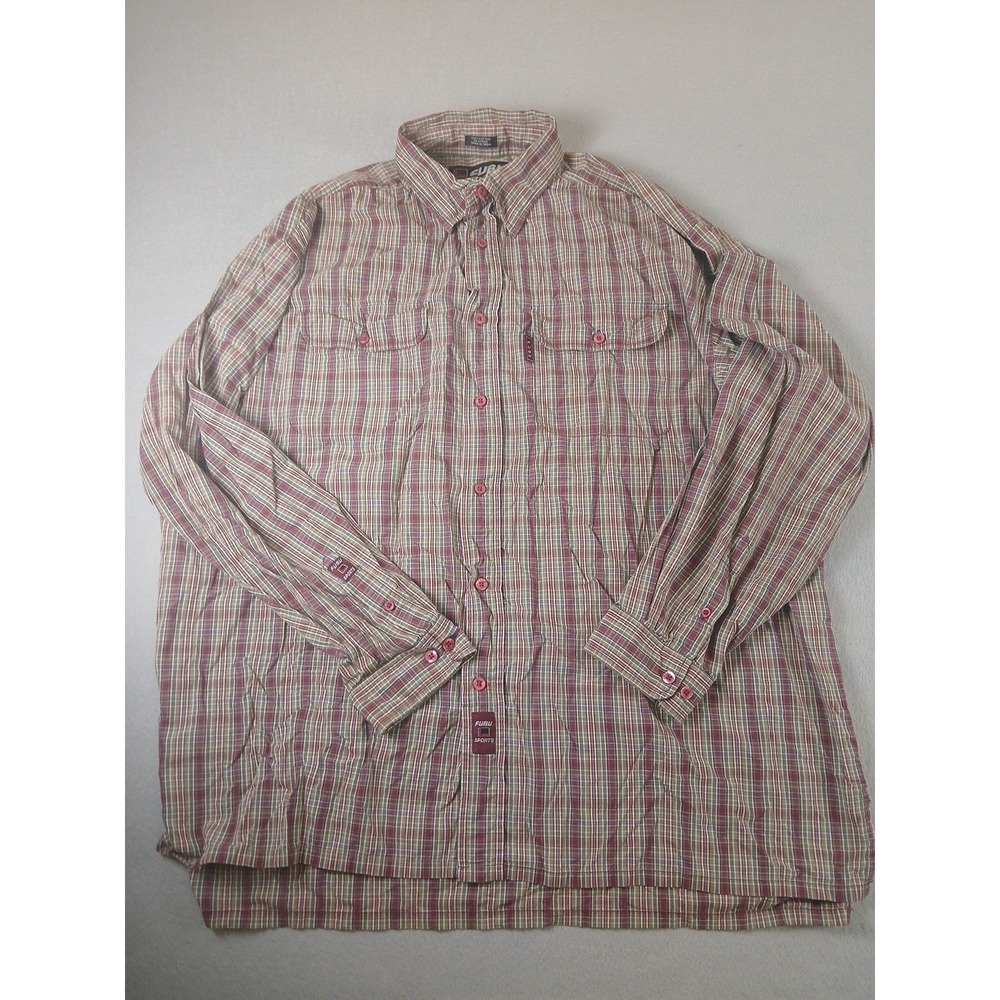 VINTAGE FUBU Sports Button Up Shirt XL Mens Multicolor Sleeve Pockets!!